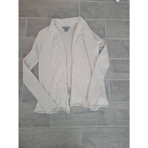 Natural‎ Reflections Open Front Cardigan Sweater Beige Size Small/Medium